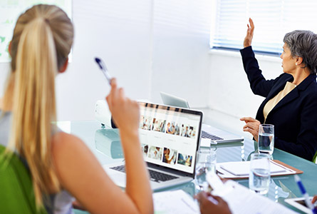 women in a business meeting