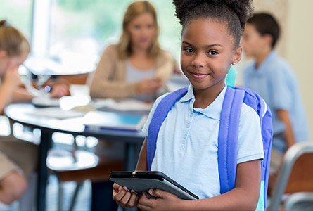 girl in classroom