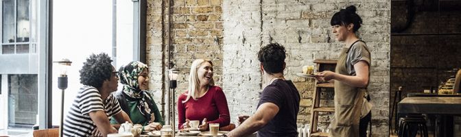 group of people at a coffee house