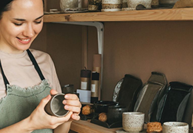 An entrepreneur hoping to make pottery hobby a business.