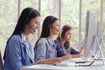 women working at computers